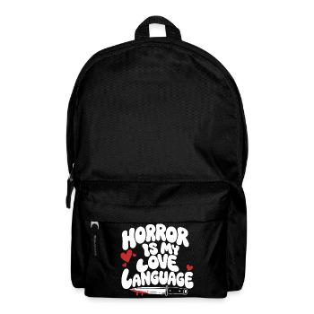 Horror Is My Love Language - Rucksack - Schwarz - Vorne