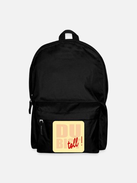 Du bist toll - Rucksack - Schwarz