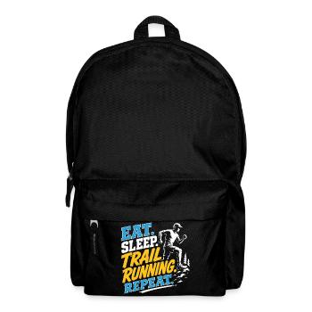 Eat. Sleep. Trail Running. Repeat - Backpack - black - Front