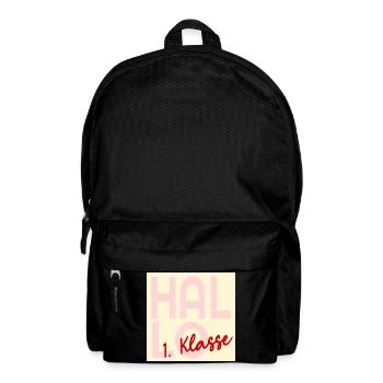 Einschulung Hallo 1. Klasse - Rucksack - Schwarz - Vorne
