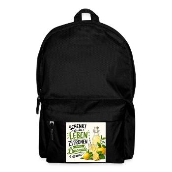 Zitronen  - Rucksack - Schwarz - Vorne