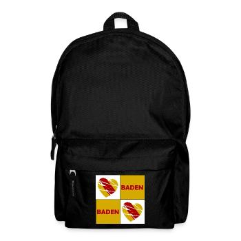 Baden Herz Quadrat - Rucksack - Schwarz - Vorne
