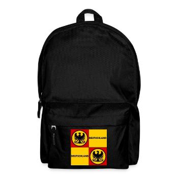 Deutschland Quadrat Wappen - Rucksack - Schwarz - Vorne