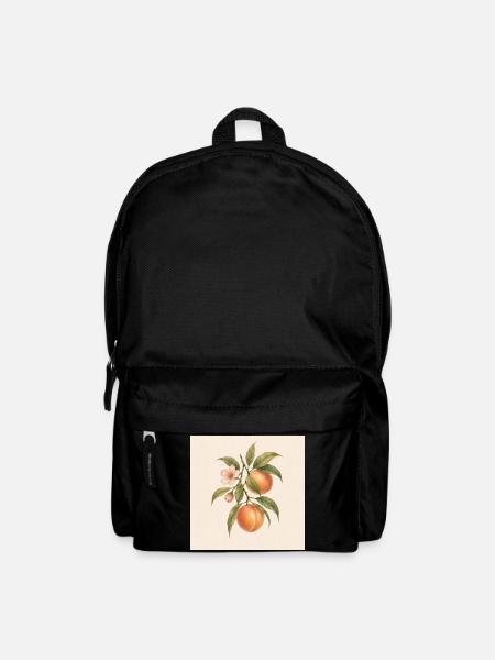 Sweet as a Peach | Vintage Peach Botanical Design - Backpack - black