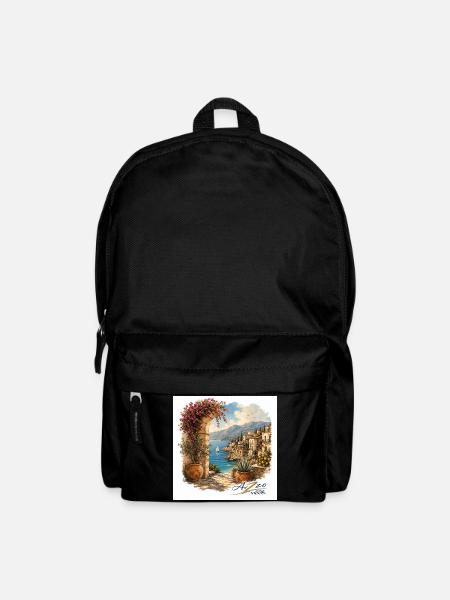 Designer Azzo Coastal Magic Flower Arch by the Sea - Backpack - black