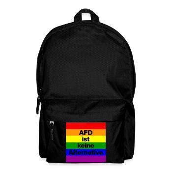 AFD IST KEINE ALTERNATIVE, FCK NZS, NIE WIEDER - Rucksack - Schwarz - Vorne