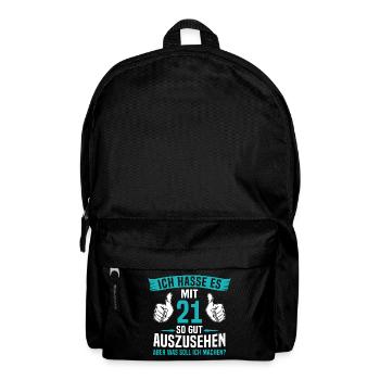 21 Jahre 21. Geburtstag Mann Frau 21 Jahre - Rucksack - Schwarz - Vorne
