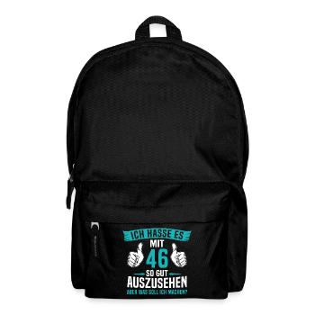 46 Jahre 46. Geburtstag Mann Frau 46 Jahre - Rucksack - Schwarz - Vorne