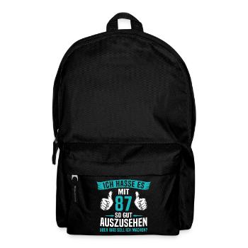 87 Jahre 87. Geburtstag Mann Frau 87 Jahre - Rucksack - Schwarz - Vorne