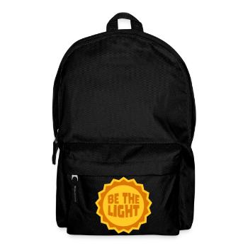 Be The Light Motivierend Positivität Spruch Logo - Rucksack - Schwarz - Vorne