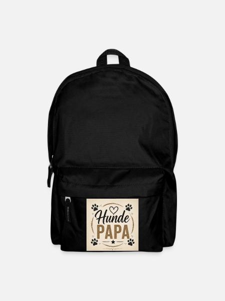 Hunde Papa Vintage Design - Rucksack - Schwarz