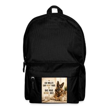 ich wollte nicht raus deine Idee - Rucksack - Schwarz - Vorne