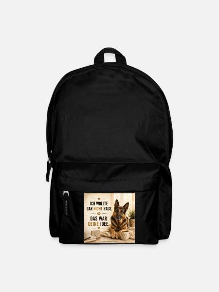 ich wollte nicht raus deine Idee - Rucksack - Schwarz