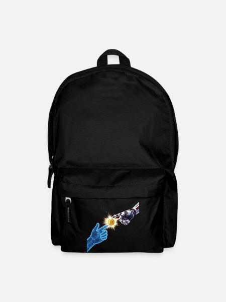 Creation of Bitcoin - Crypto Art T-Shirt - Backpack - black