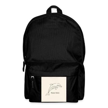 Art en ligne de dauphin : Ami de l’océan - Sac à dos - noir - Devant