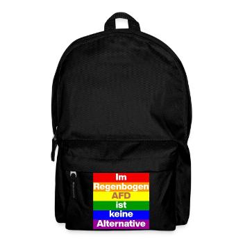 IM REGENBOGEN AFD IST KEINE ALTERNATIVE, NO NZS - Rucksack - Schwarz - Vorne