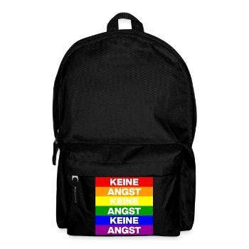 KEINE ANGST VOR FASCHISTEN, NO NZS, NIE WIEDER - Rucksack - Schwarz - Vorne