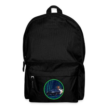 Retro 80er JDM Bamboo Forest Auspuff-Flammen-Kunst - Rucksack - Schwarz - Vorne