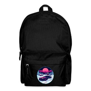 Retro 80s JDM Winter Drift AE86 Synthwave Art - Backpack - black - Front