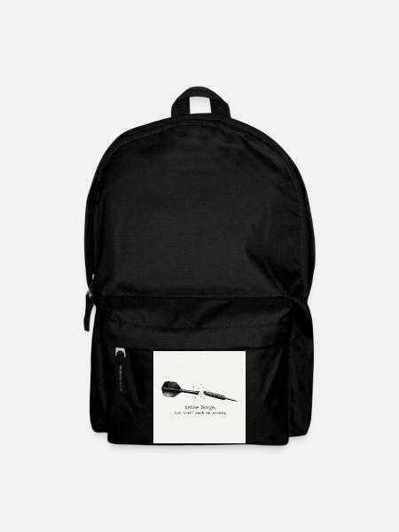 Dart Spruch: Ich Treff Doch Eh Nichts - Rucksack - Schwarz