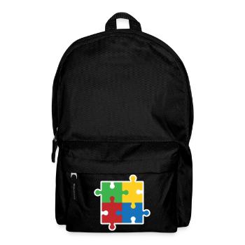 Icône du puzzle de l’autisme - Sac à dos - noir - Devant