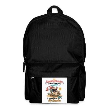 Sommermodus Frenchie Snacks - Rucksack - Schwarz - Vorne