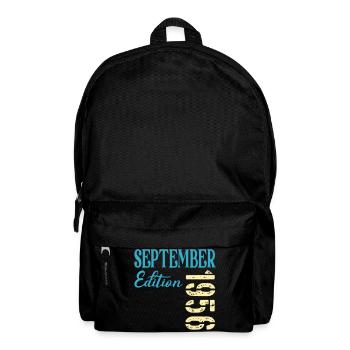 September 1956 - 70th birthday - Backpack - black - Front