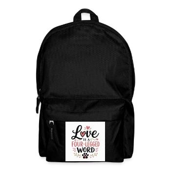 Liebe ist ein Vierbein Wort - Rucksack - Schwarz - Vorne