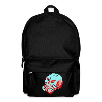 Crâne néon 8 bits - Sac à dos - noir - Devant