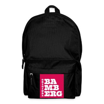 Original Bamberg Retro Schrift - Rucksack - Schwarz - Vorne