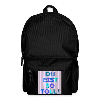 Du bist toll - Rucksack - Schwarz - Vorne