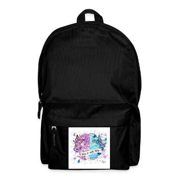 Be kind to your mind – Butterfly Heart - Backpack - black - Front