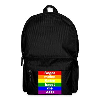 SOGAR MEINE KATZE HASST DIE AFD, NO AFD NO NZS  - Rucksack - Schwarz - Vorne