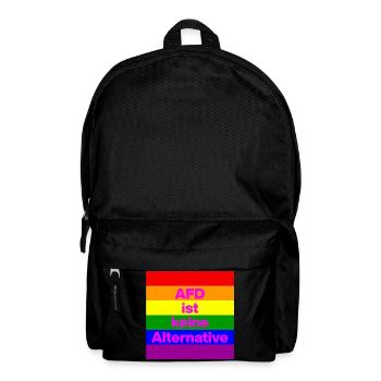 AFD IST KEINE ALTERNATIVE, NO NZS, NO AFD, PINK - Rucksack - Schwarz - Vorne