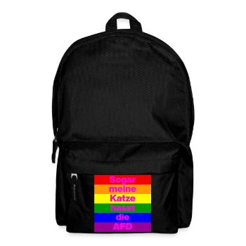 SOGAR MEINE KATZE HASST DIE AFD, NO AFD NO NZS  - Rucksack - Schwarz - Vorne