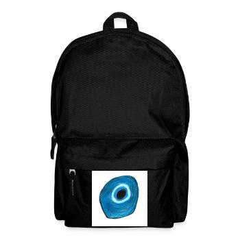 Blaues Auge in Kreisform - Rucksack - Schwarz - Vorne