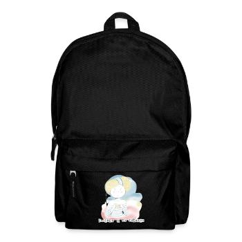 Häkeln ist meine Therapie - Rucksack - Schwarz - Vorne