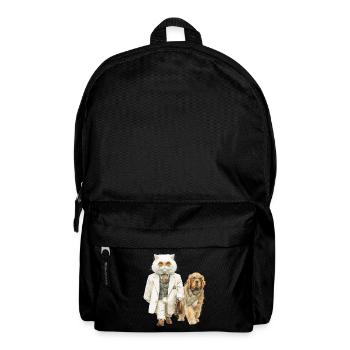 Old Money Cat – Elegance on Velvet Paws - Backpack - black - Front