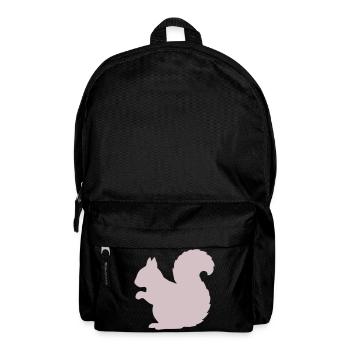 Silhouette d’écureuil rose - Sac à dos - noir - Devant