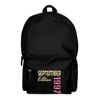 September 1997 - 29. Geburtstag - Rucksack - Schwarz - Vorne