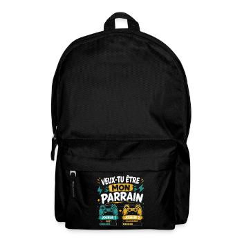 Veux-tu être mon parrain, Demande parrain gamer - Sac à dos - noir - Devant