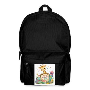 Giraffenstart 2026 Schulanfang - Rucksack - Schwarz - Vorne
