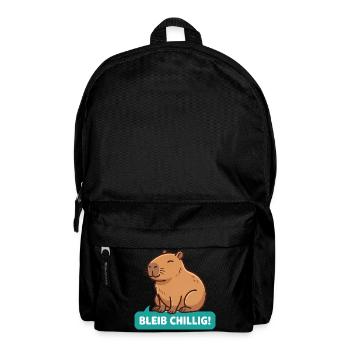 Bleib Chillig CapybaraBleib Chillig Capybara - Rucksack - Schwarz - Vorne