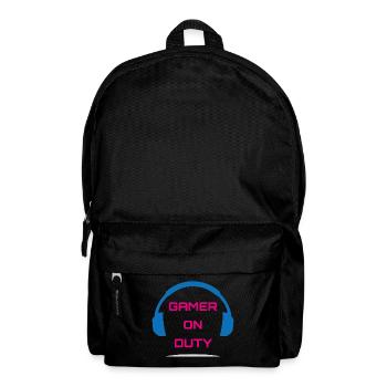 Gamer On Duty Videospiel - Rucksack - Schwarz - Vorne