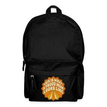 Proud Mom Look Retro-Abzeichen - Rucksack - Schwarz - Vorne