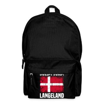 Langeland Koordinaten - Rucksack - Schwarz - Vorne