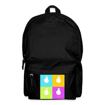MeinsMeinsMeins - buntes Möwen Pop up - Rucksack - Schwarz - Vorne