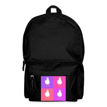 MeinsMeinsMeins - rosa Möwen Pop up - Rucksack - Schwarz - Vorne