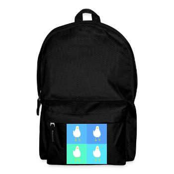 MeinsMeinsMeins - blaues Möwen Pop up - Rucksack - Schwarz - Vorne
