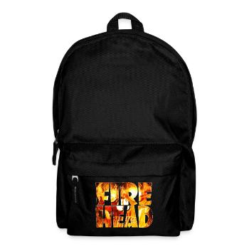 Feuerkopf lettering made of flames - Backpack - black - Front